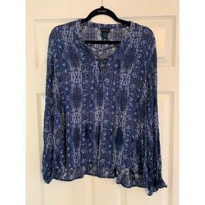 Blue bohemian blouse